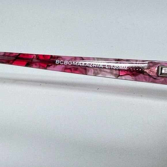 BCBG Maxazria Cat Eye Half Rim Frame Eyeglasses Kana Wine 53 17 135 H13633 - Picture 5 of 7